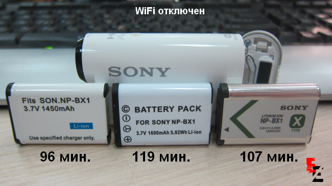 Сколько работает аккумулятор MNP-BX1
